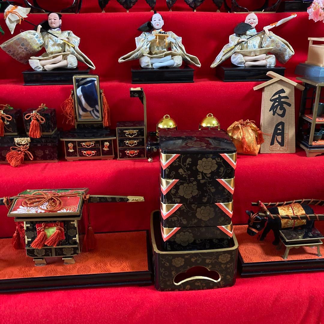 秀月 雛人形 日本人形 七段飾り 桃の節句 雛祭り セットNo.④