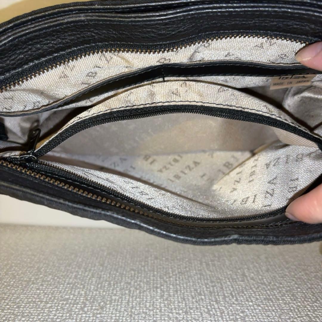 【IBIZA】イビサ ショルダーバッグ 肩掛け 猫 ナイロン ブラック