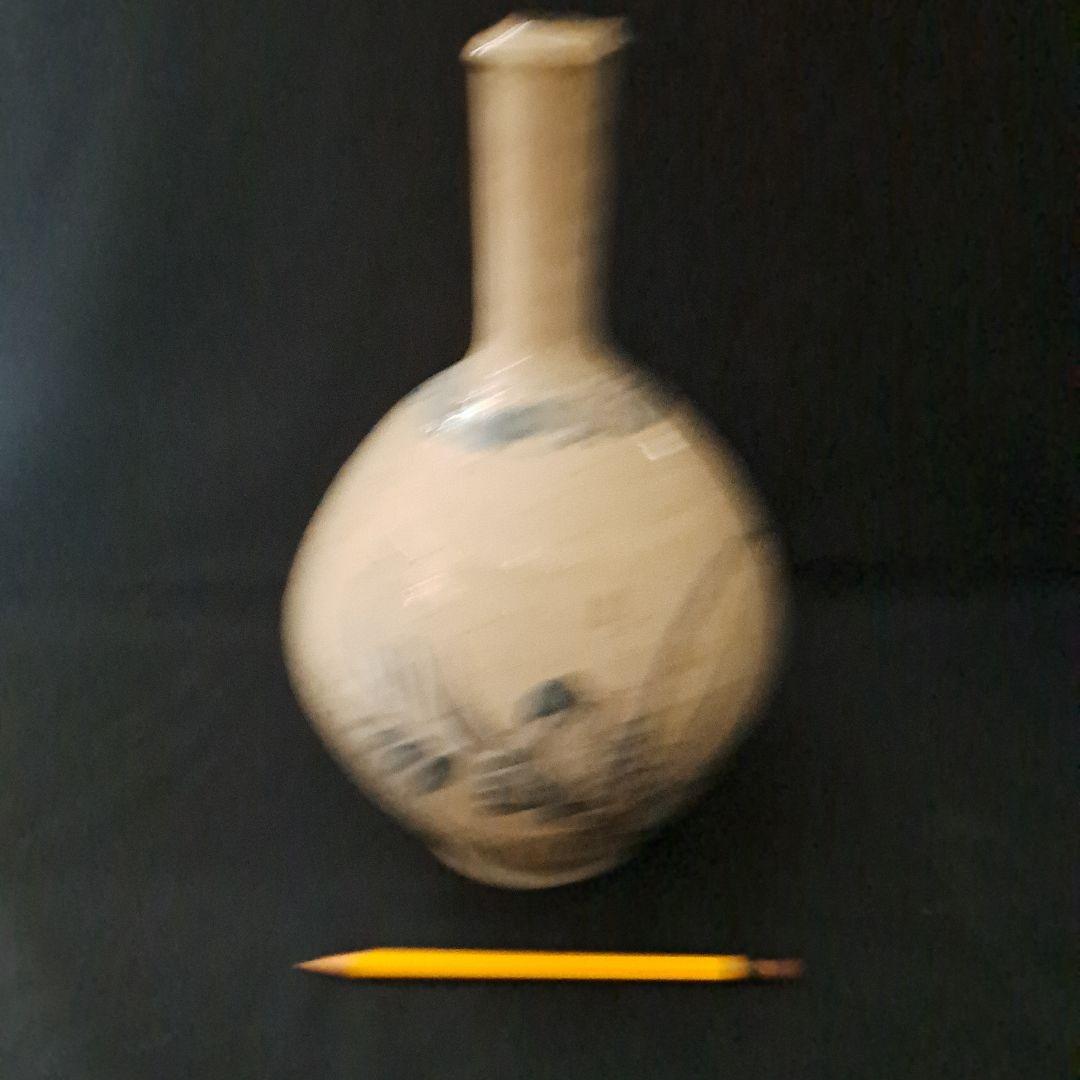 「細首の徳利 初期伊万里のロマン(高さ27cm)」 染付徳利 骨董アンティーク