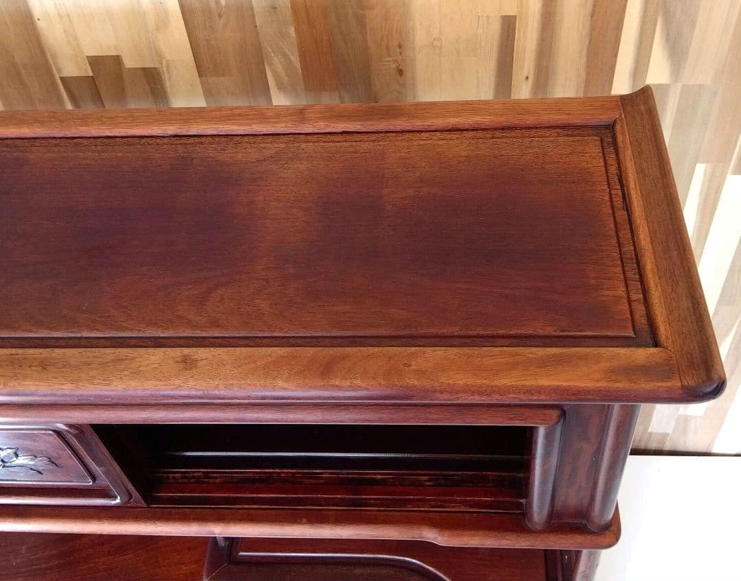 昭和レトロ 中国製 花梨 茶棚 茶箪笥 古民家 飾り棚