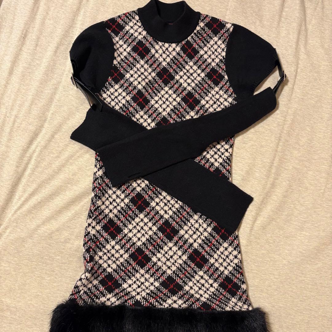 randy ベルテッドプレイドファーミニワンピース ワンピース