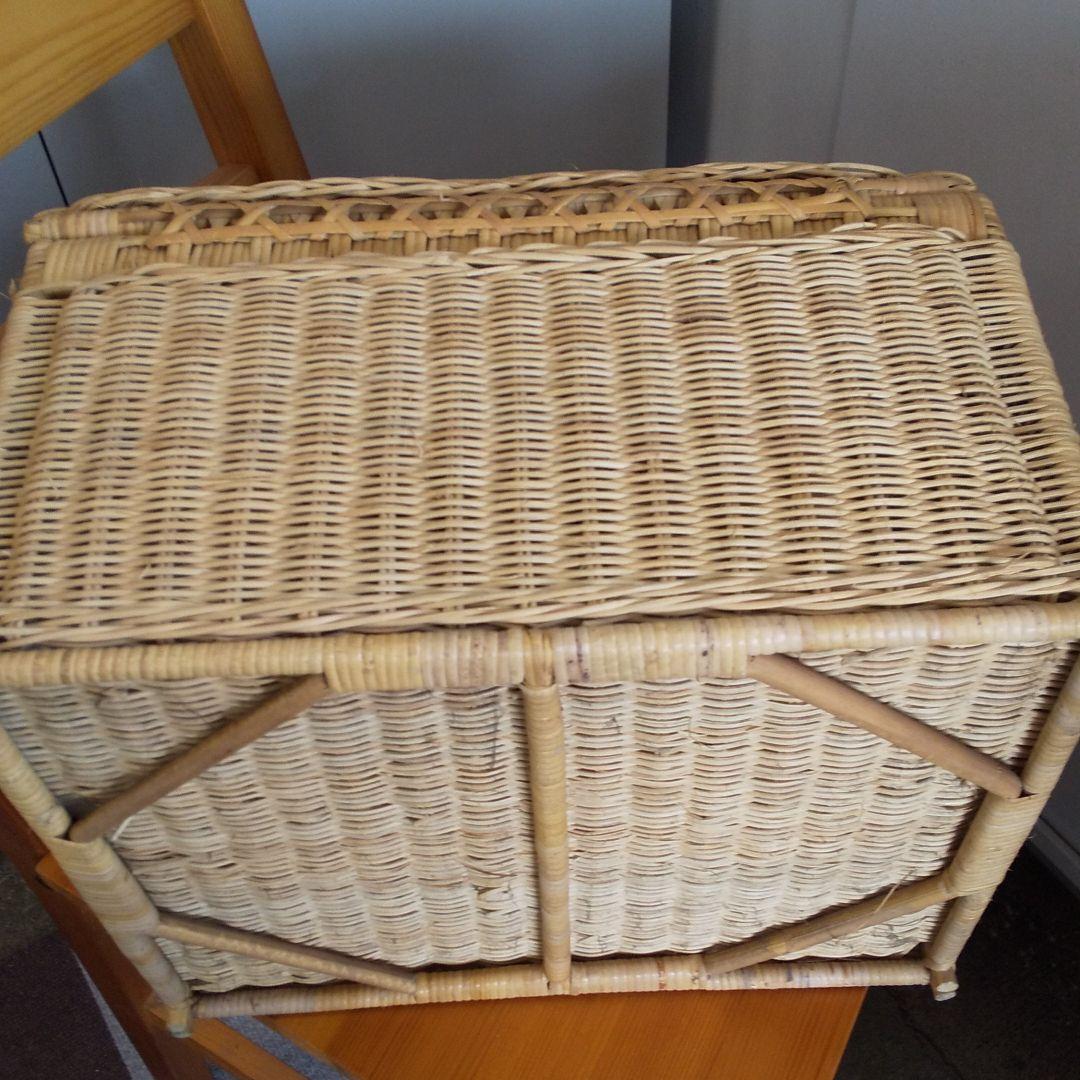 ヴィンテージ かご ピクニックバスケットバック　旅行鞄