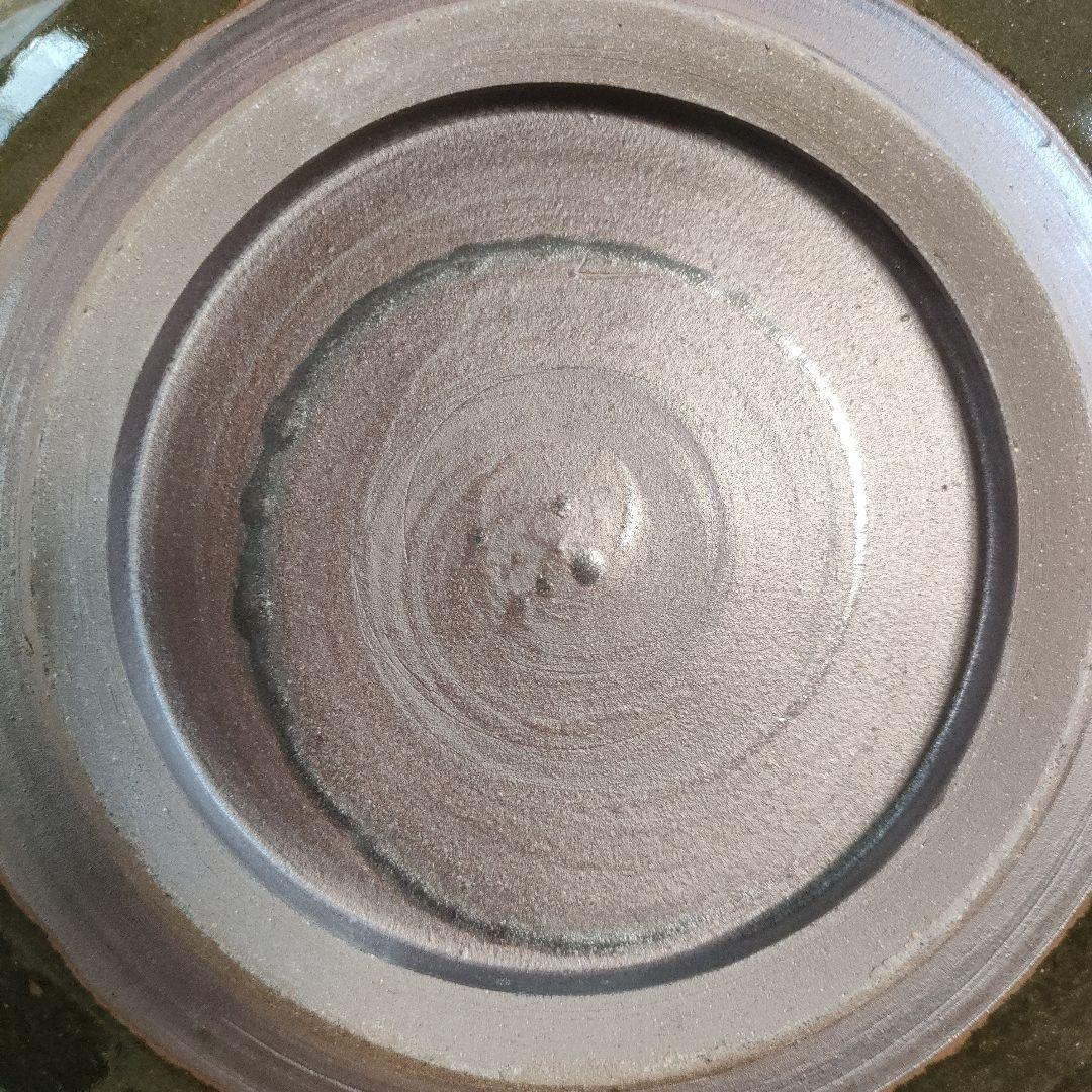 小石原焼　太田熊雄『刷毛目手皿』、黄布＆共箱付