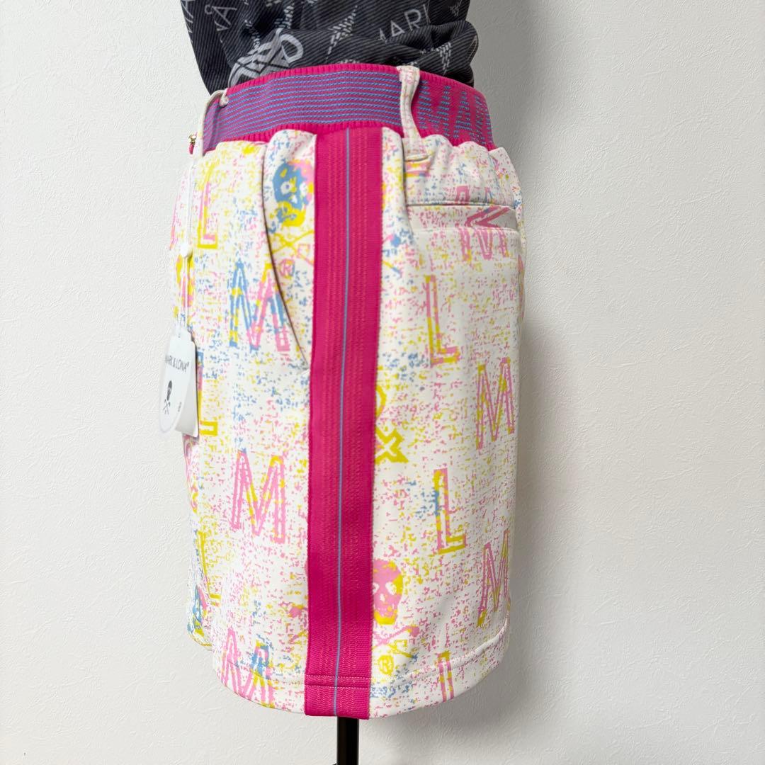 新品タグ付き✨MARK＆LONAストレッチスカート 総柄ピンクM