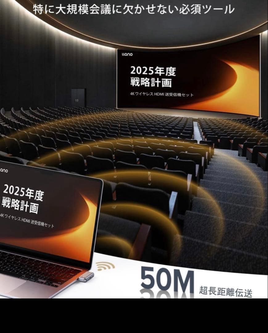 ワイヤレスhdmi 無線 最大50m無線伝送 1080P/2.4G/5G超低遅延