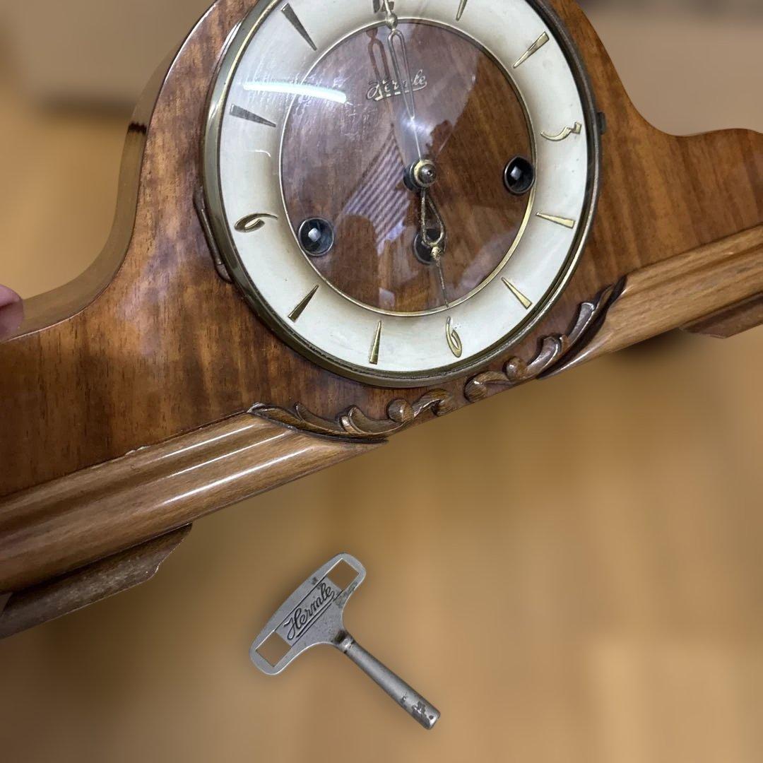 GERMANY Hermle ヘルムレ ゼンマイ式置時計 アンティ－ク