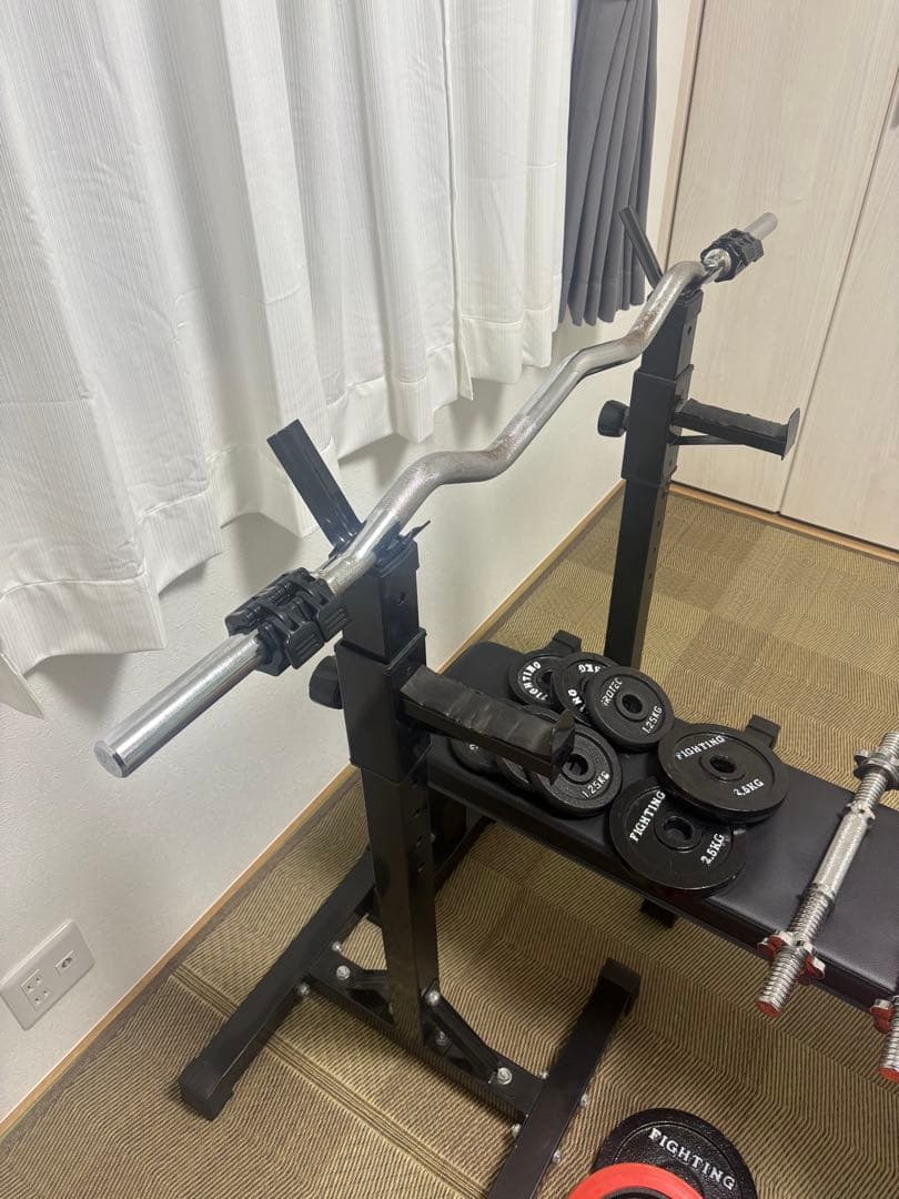 アイロテック　FIGHTING ベンチ　ダンベル　バーベル.ウェイトセット売り