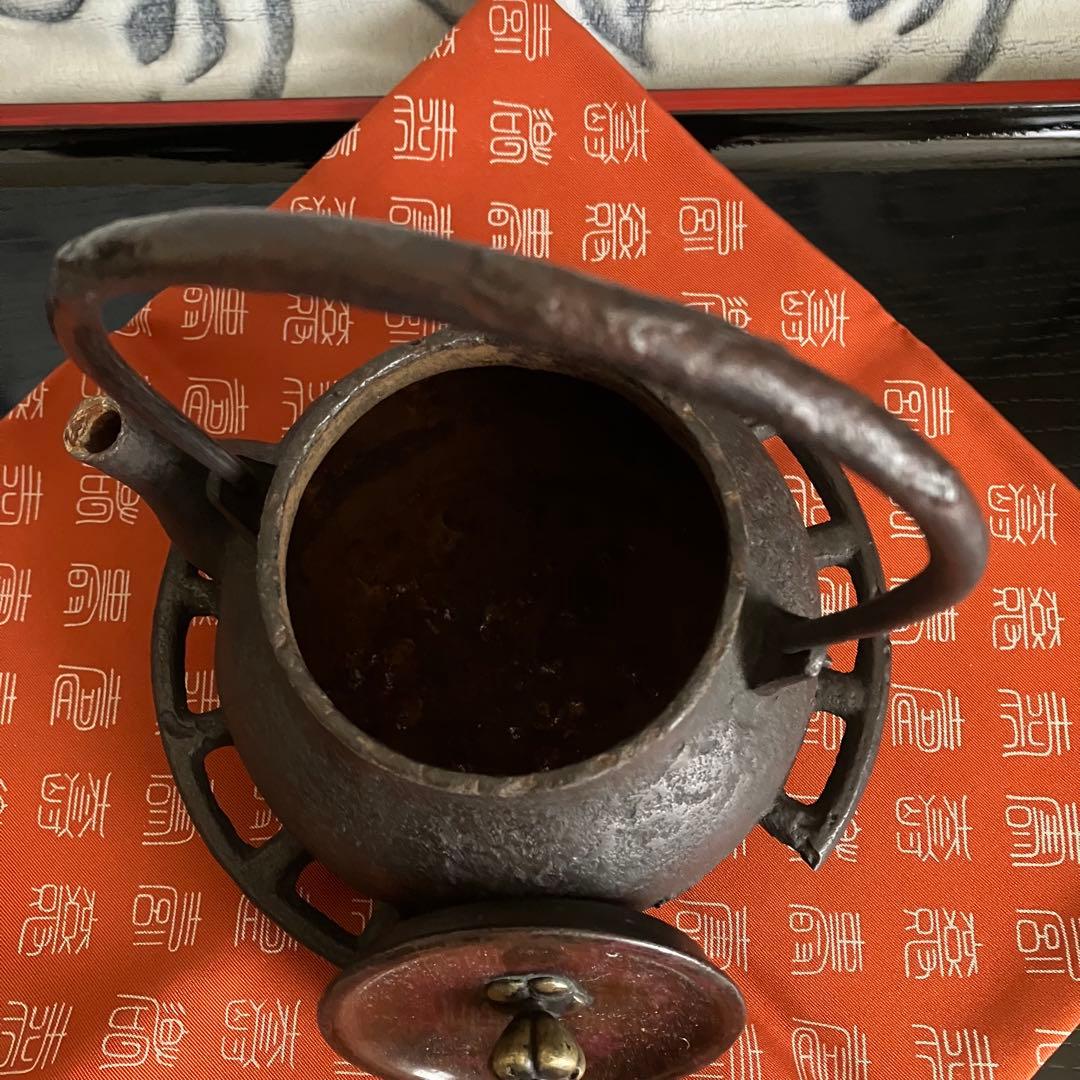 茶道具 羽根付鉄瓶