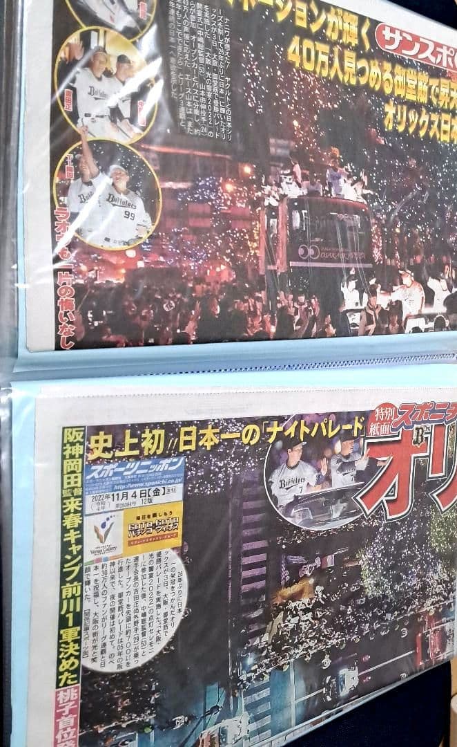【オリックス・バファローズ】新聞2022年10月～2023年11月　山本由伸