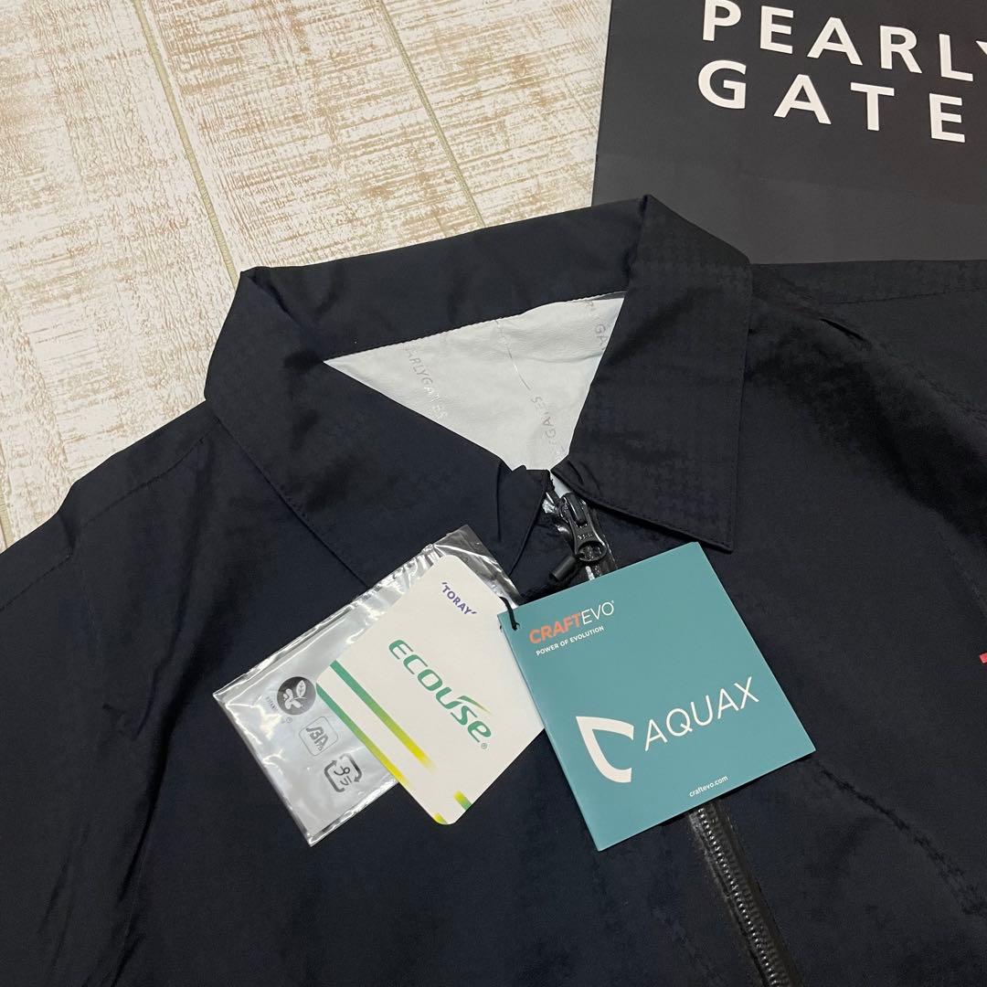 新品 パーリーゲイツ ナイロンジャケット 背面ロゴ ブラック Mサイズ（4）