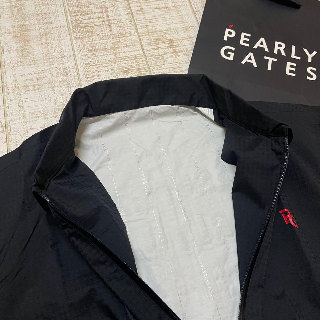 新品 パーリーゲイツ ナイロンジャケット 背面ロゴ ブラック Mサイズ（4）