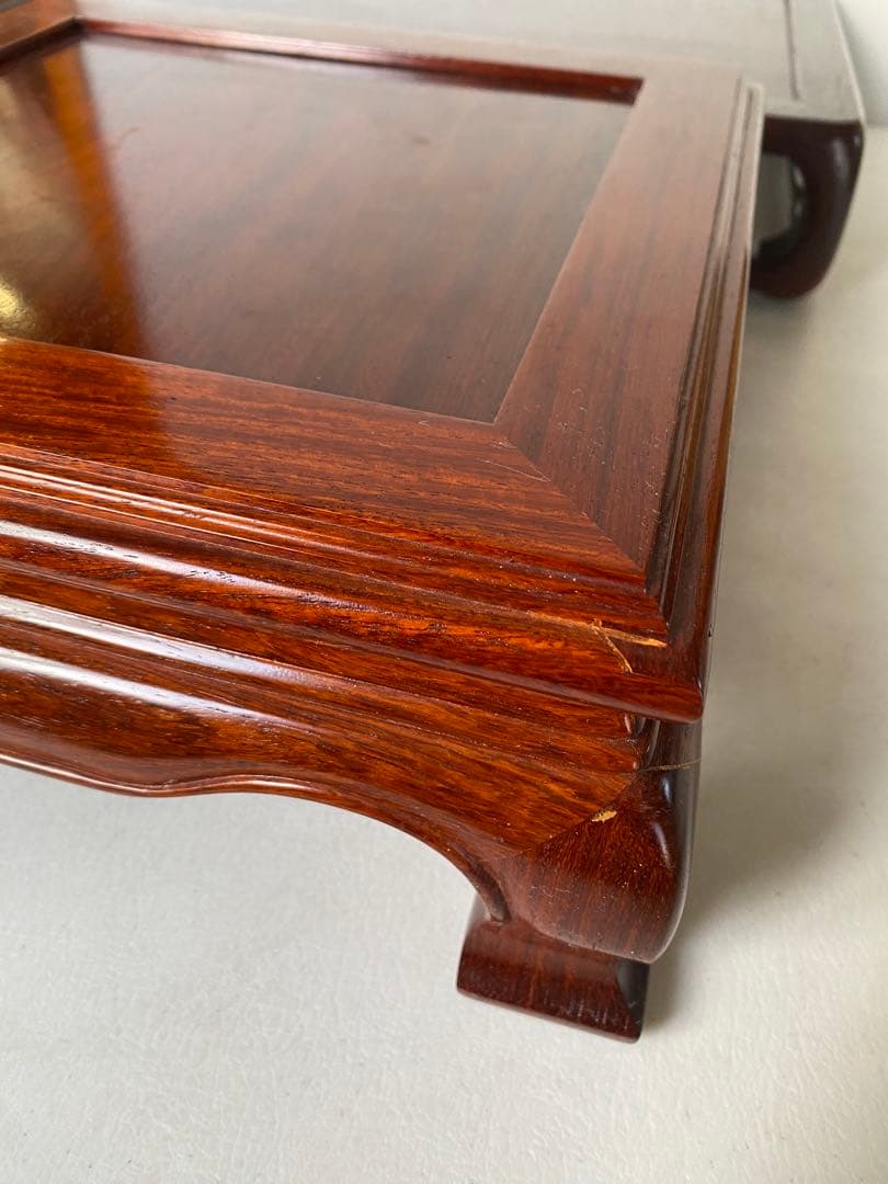 花台　木製　花梨　床の間　和風　盆栽台　飾り台　飾り板　敷板