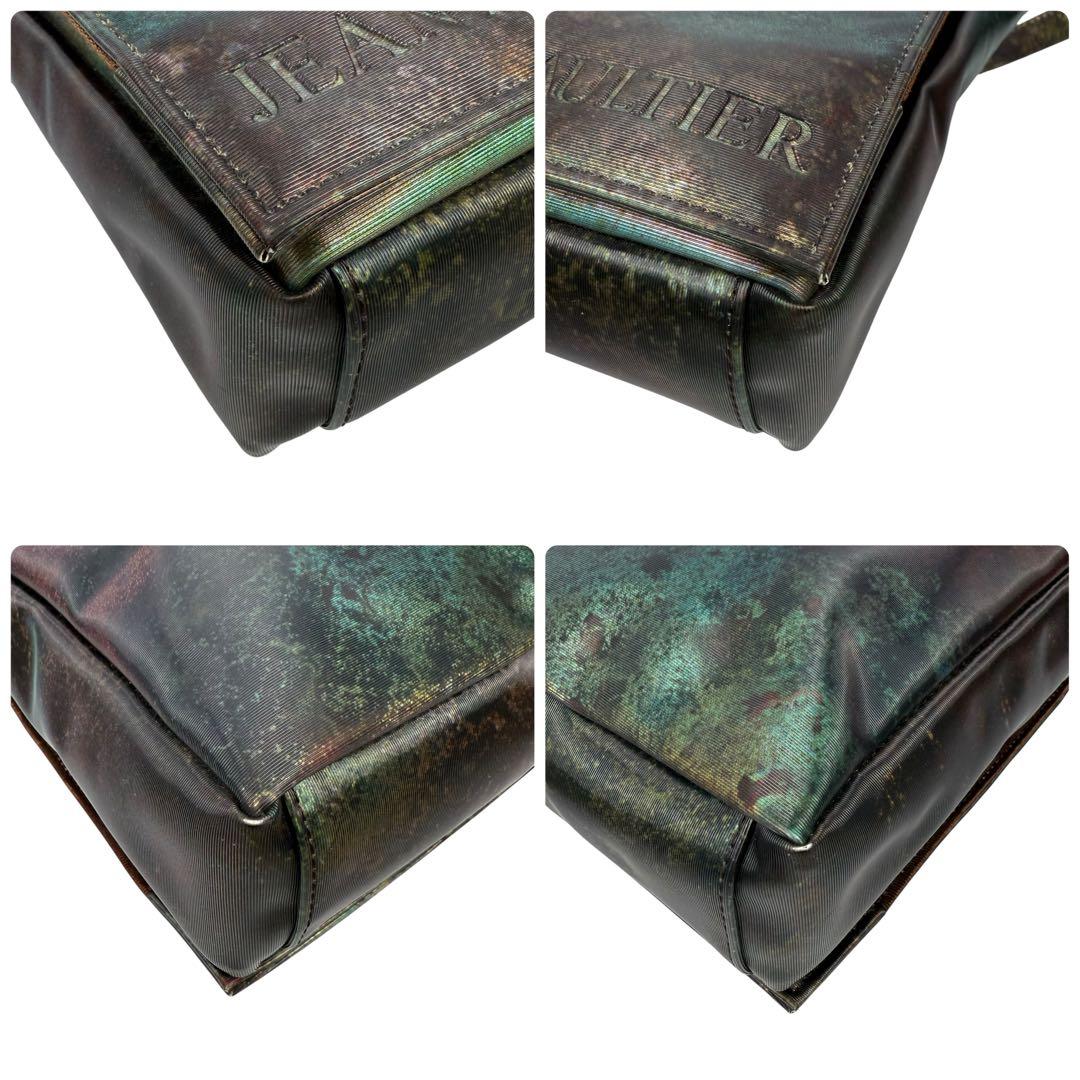 【美品】ジャンポールゴルチエ Vサイバー ショルダーバッグ 玉虫色 希少モデル