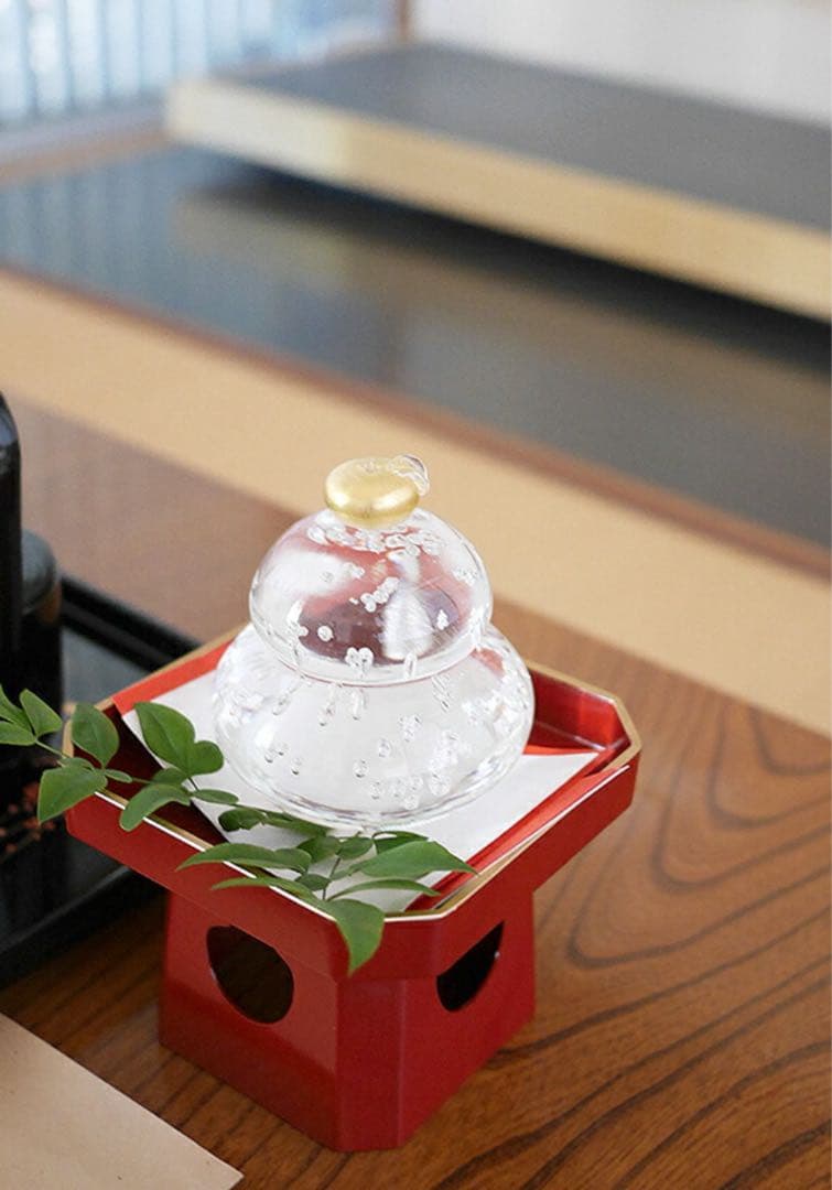 新品未使用　ガラス鏡餅