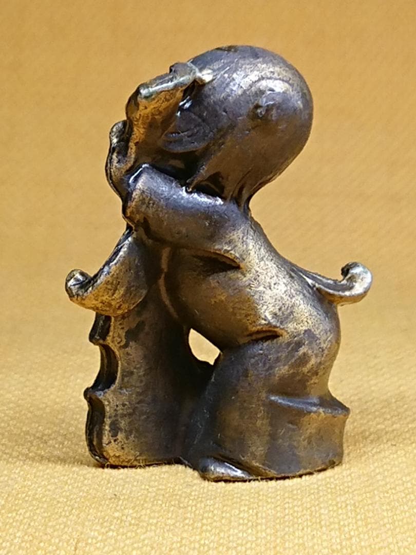 人形　銅製　ブロンズ像　イタリア　置物　インテリア　工芸品　美術品　A2529