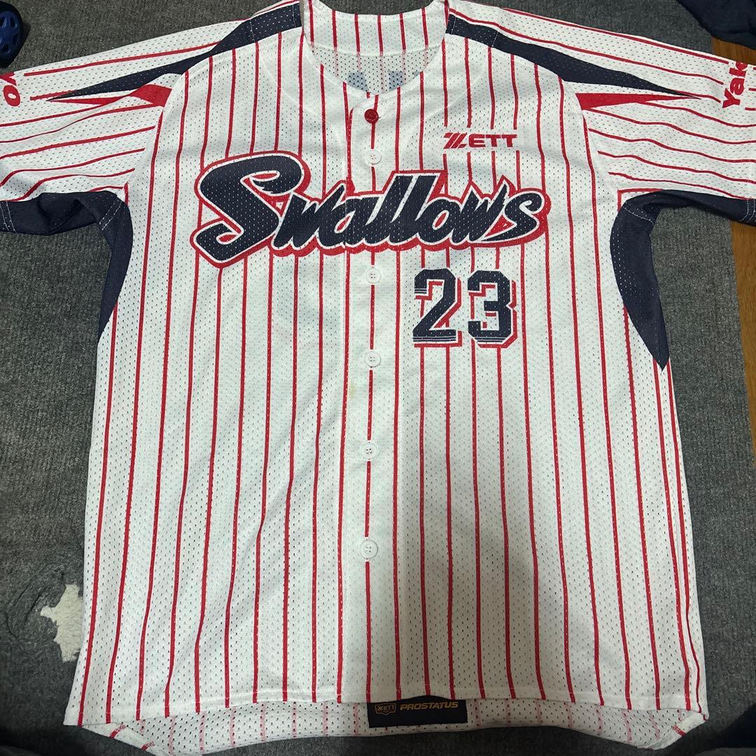 【ZETT】ヤクルトスワローズ 山田哲人 ユニフォーム フリーサイズ