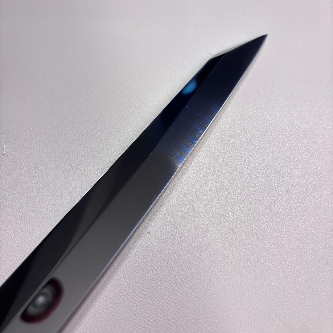 270mm 切付柳刃包丁 鏡面　黒檀黒水牛八角柄 刺身包丁 【全鋼】'ᙀ