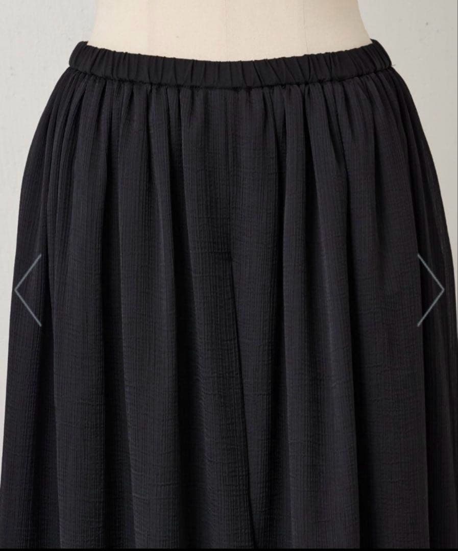 短時間着用　ビアズリー NEW シワシフォンギャザーパンツ