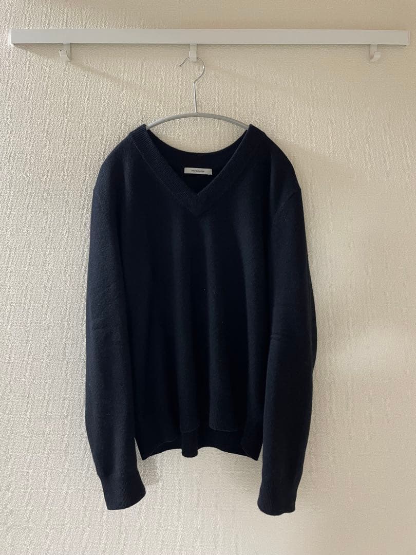 トップス entire studios KNIT V-NECK BLACK xs-s