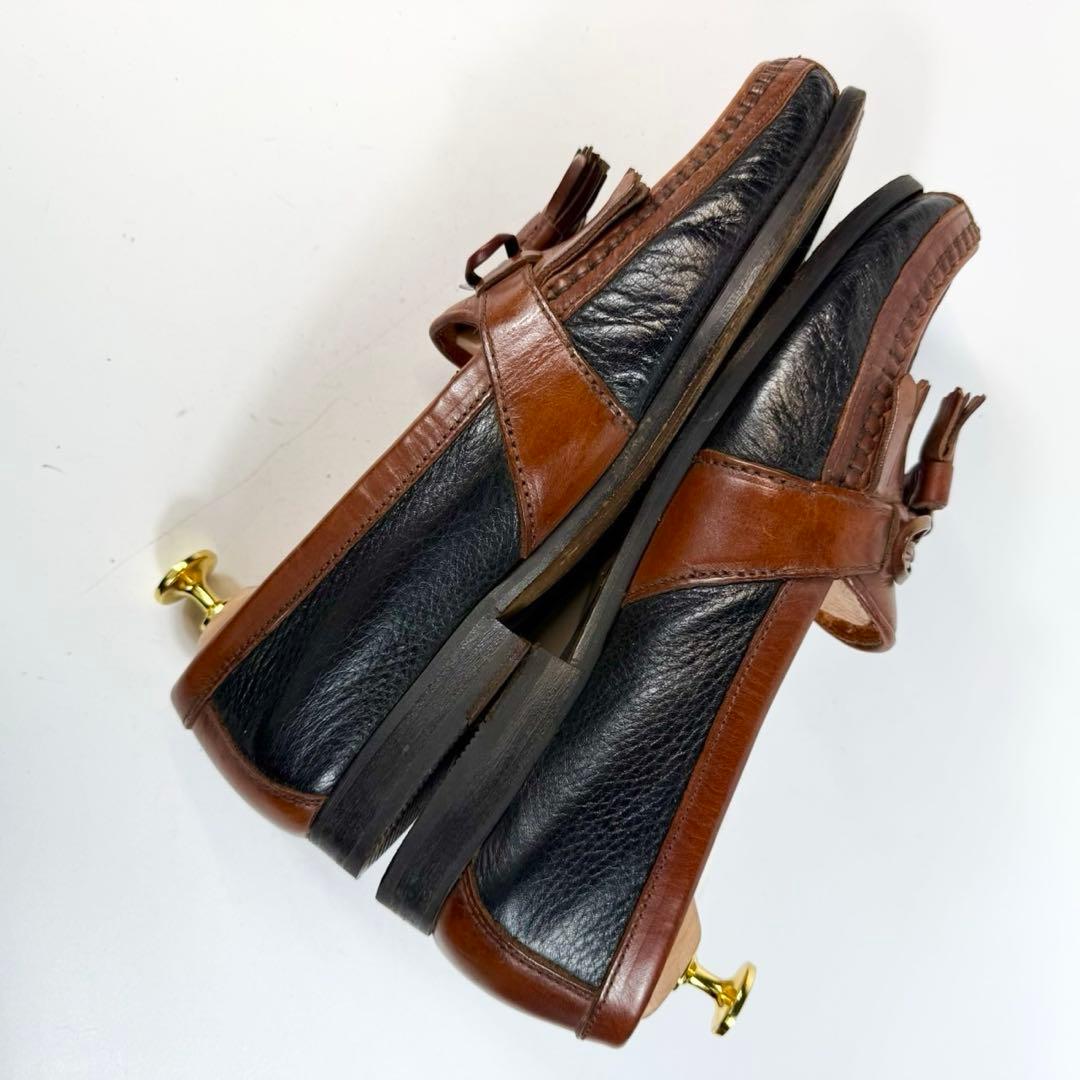 ジョンストン＆マーフィー　タッセル ローファー(8)革靴　イタリア製　フリンジ