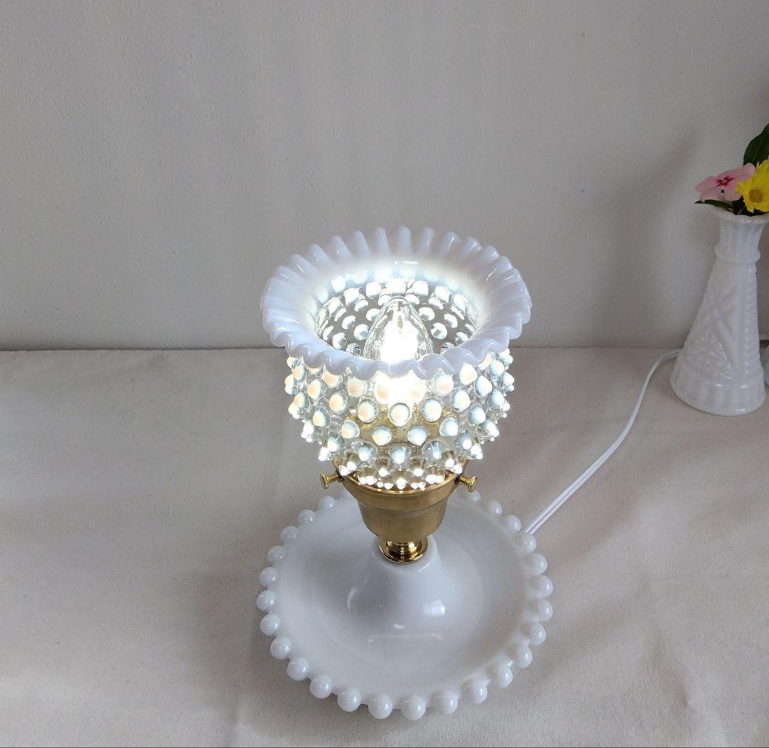 美 フェントン フレンチオパールセント クリンプシェードランプ