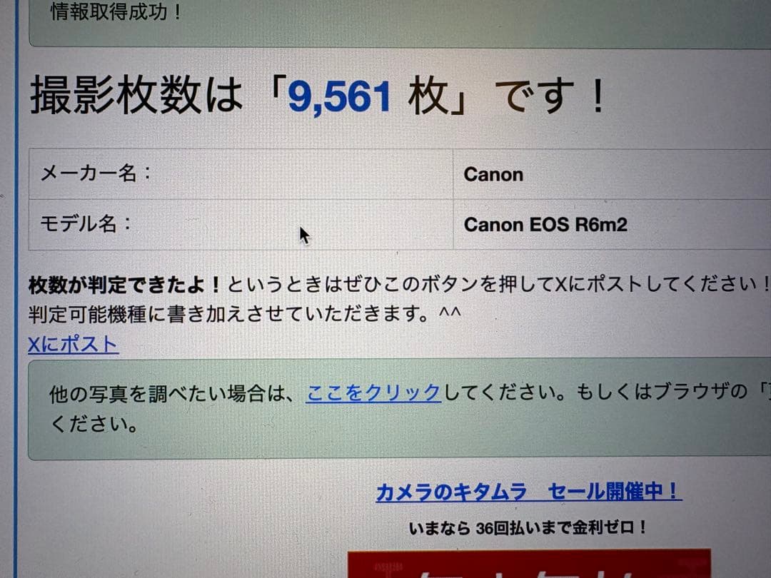Canon EOS R6 Mark II 予備バッテリー付き　撮影枚数少