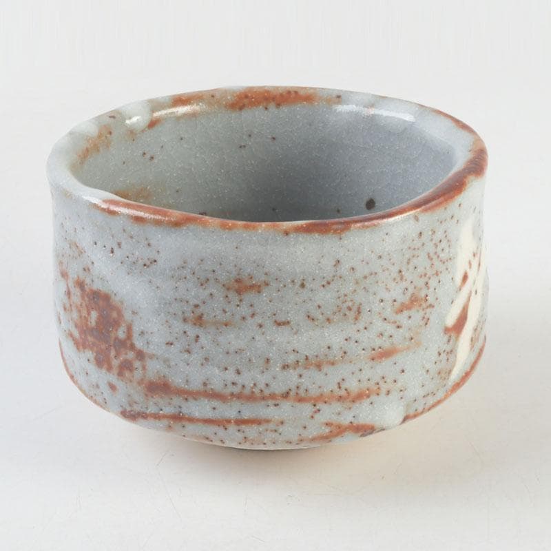 茶道具　人間国宝　荒川豊蔵作　志野茶碗　共箱　V　9572