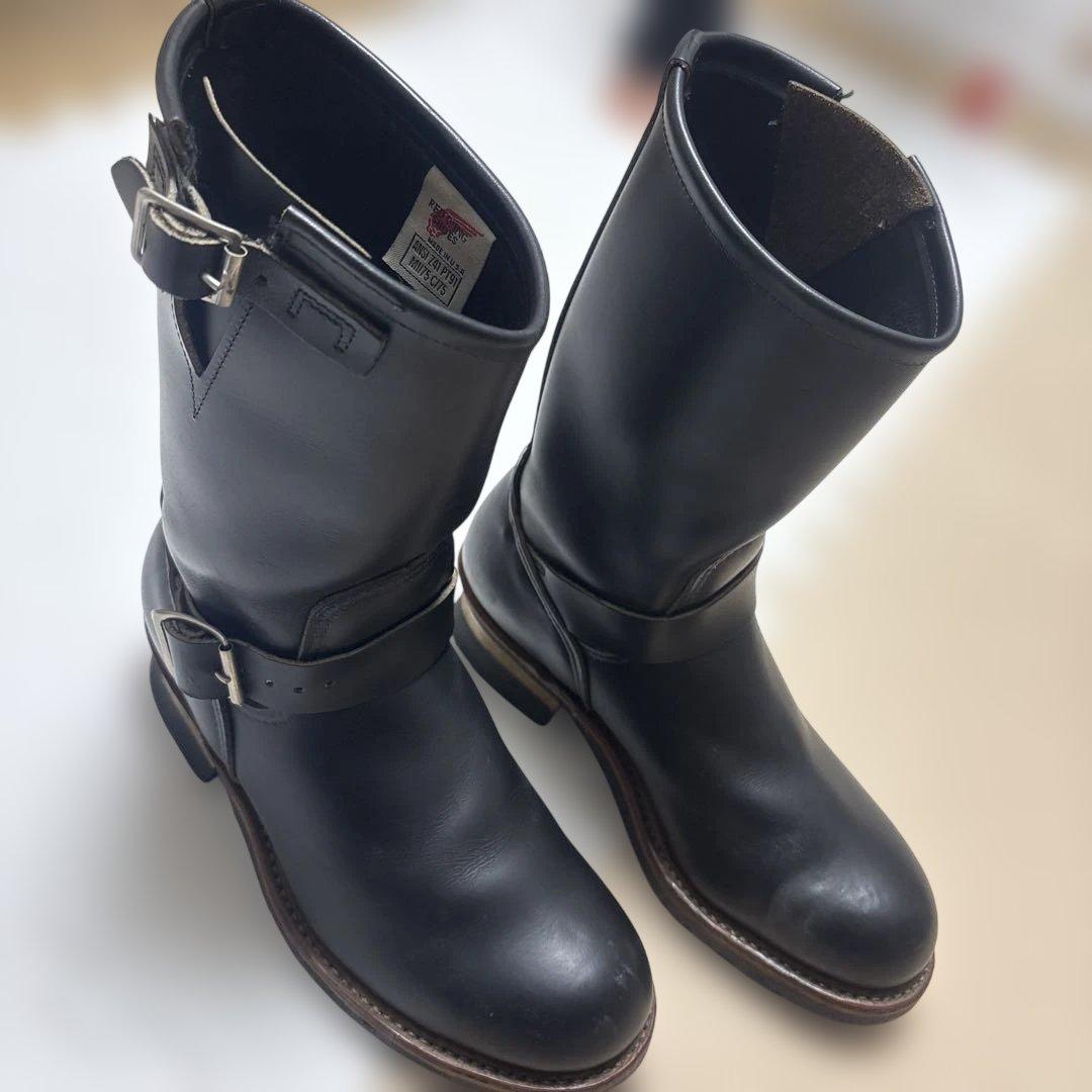 h*e様 美品　レッドウイング　RED WING ブラック エンジニアブーツ バ
