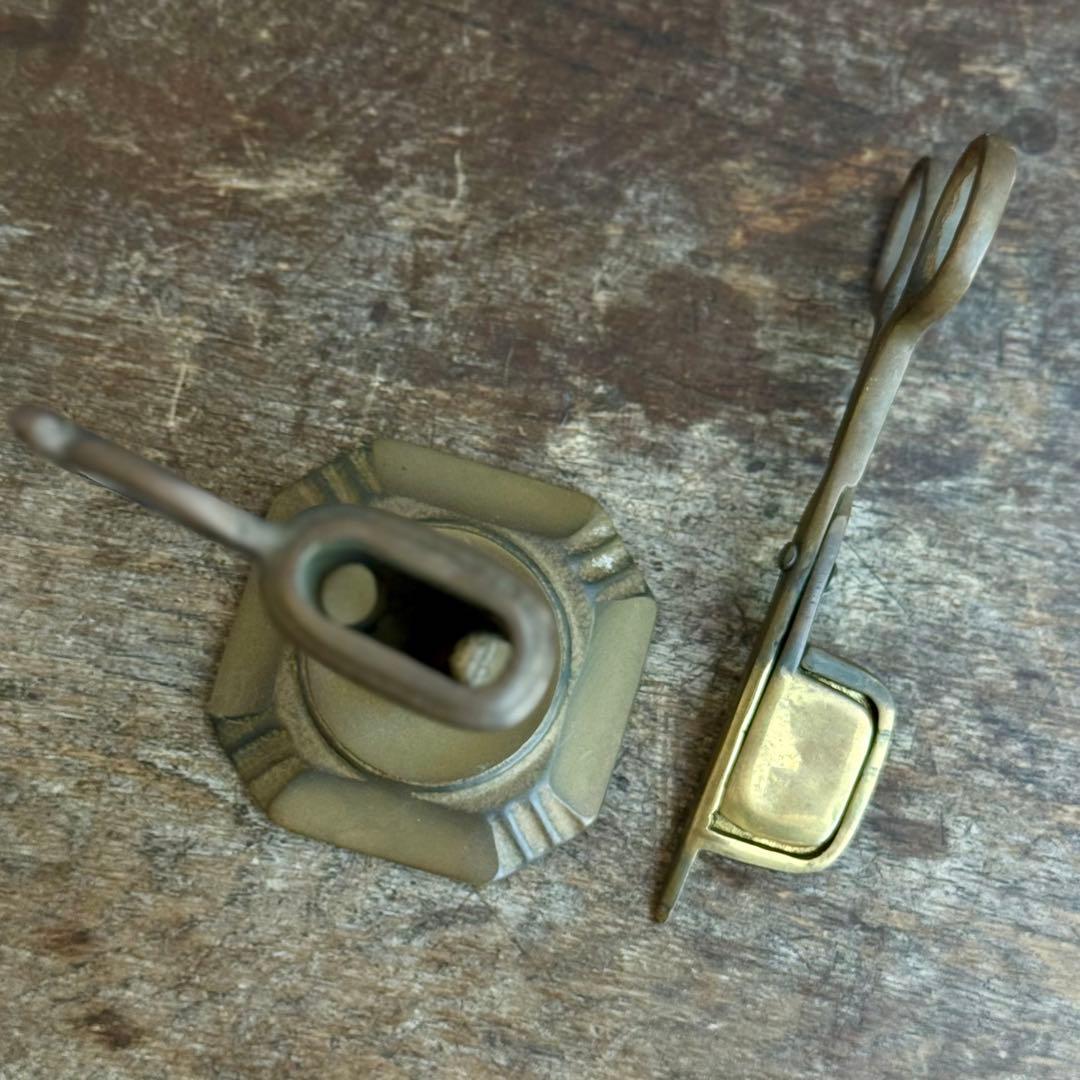 真鍮製キャンドルスナッファーとスタンド｜イタリア製ヴィンテージ