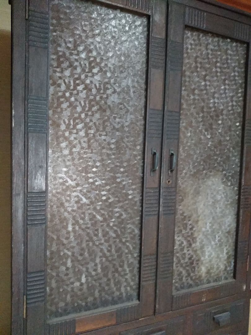 し*ん様 レトロ家具　本棚　書類棚　陳列ケース　木製　アンティーク家具　書棚ガラ