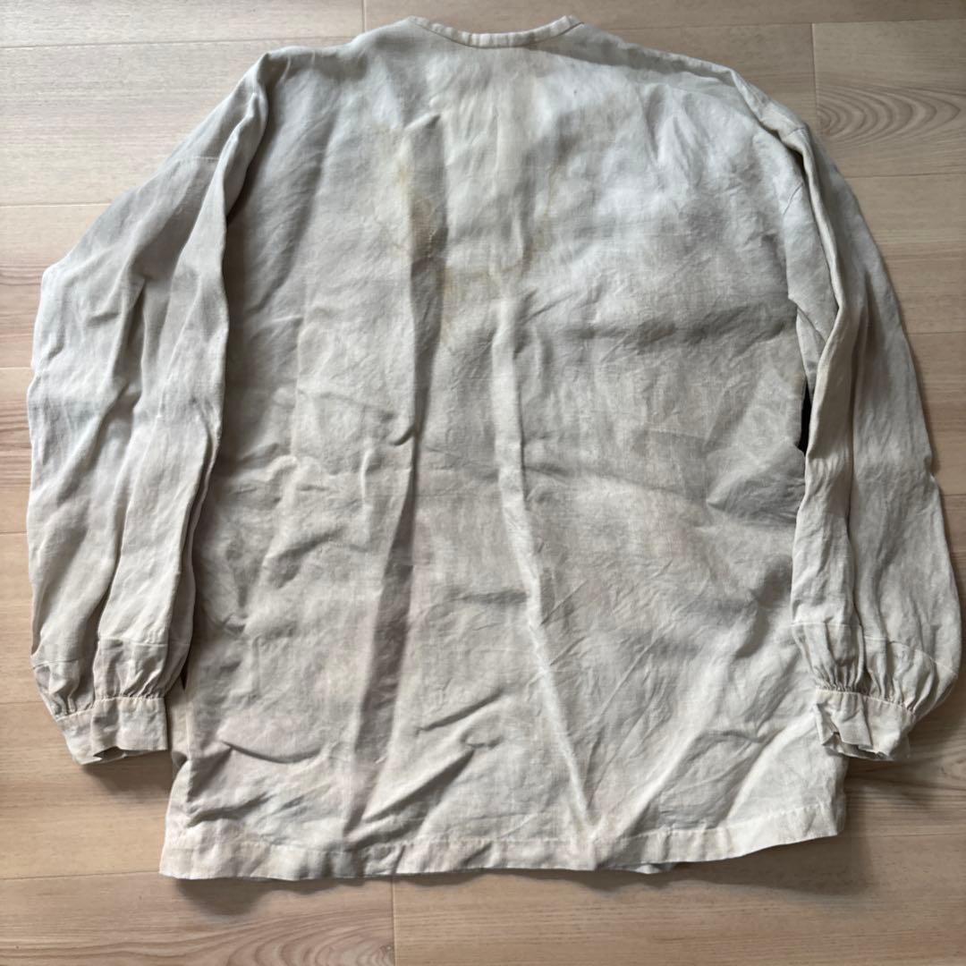 あ*え様 フレンチ　リネンスモック　vintage生地　 ボージョン　ボロ