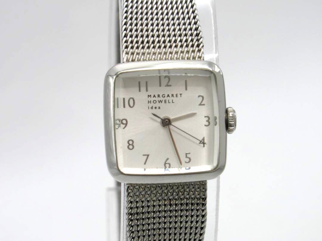 マーガレットハウエル レディース 腕時計 スクエアフェイス シルバー SSベルト
