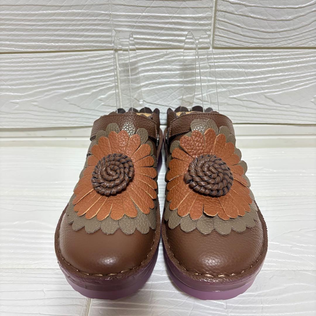 【訳あり新品】エスタシオン サンダル 花モチーフ メリージェーン M 23.5