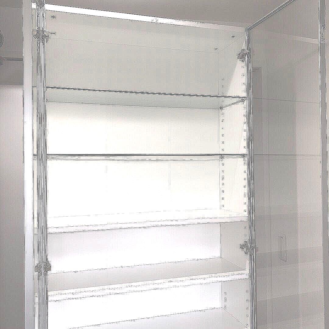 【匿名送料込】IKEAビリー / ホーグボー 本棚 ガラス扉ガラス棚板付き