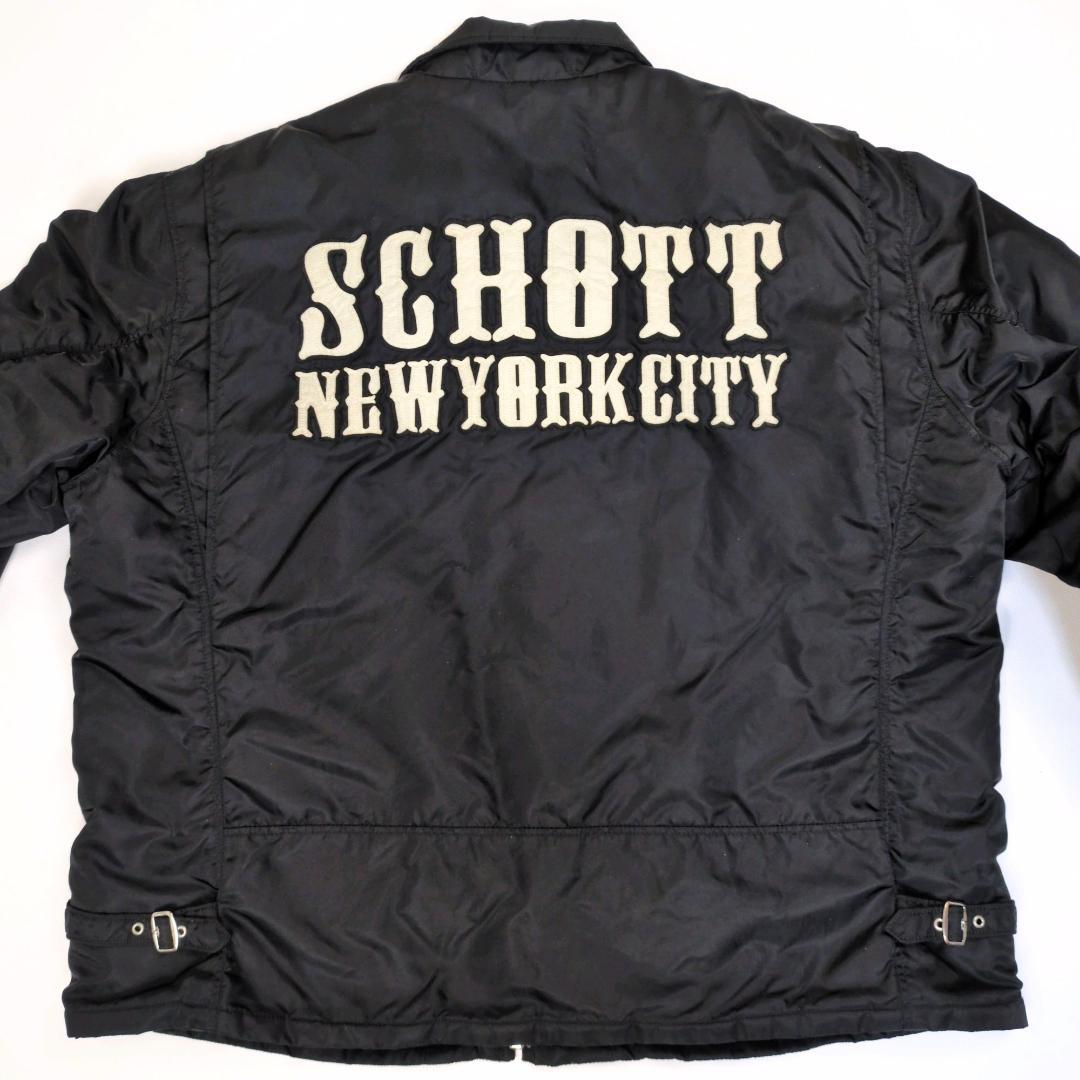 さる 5XL Schott ショット ナイロンジャケット ライダース