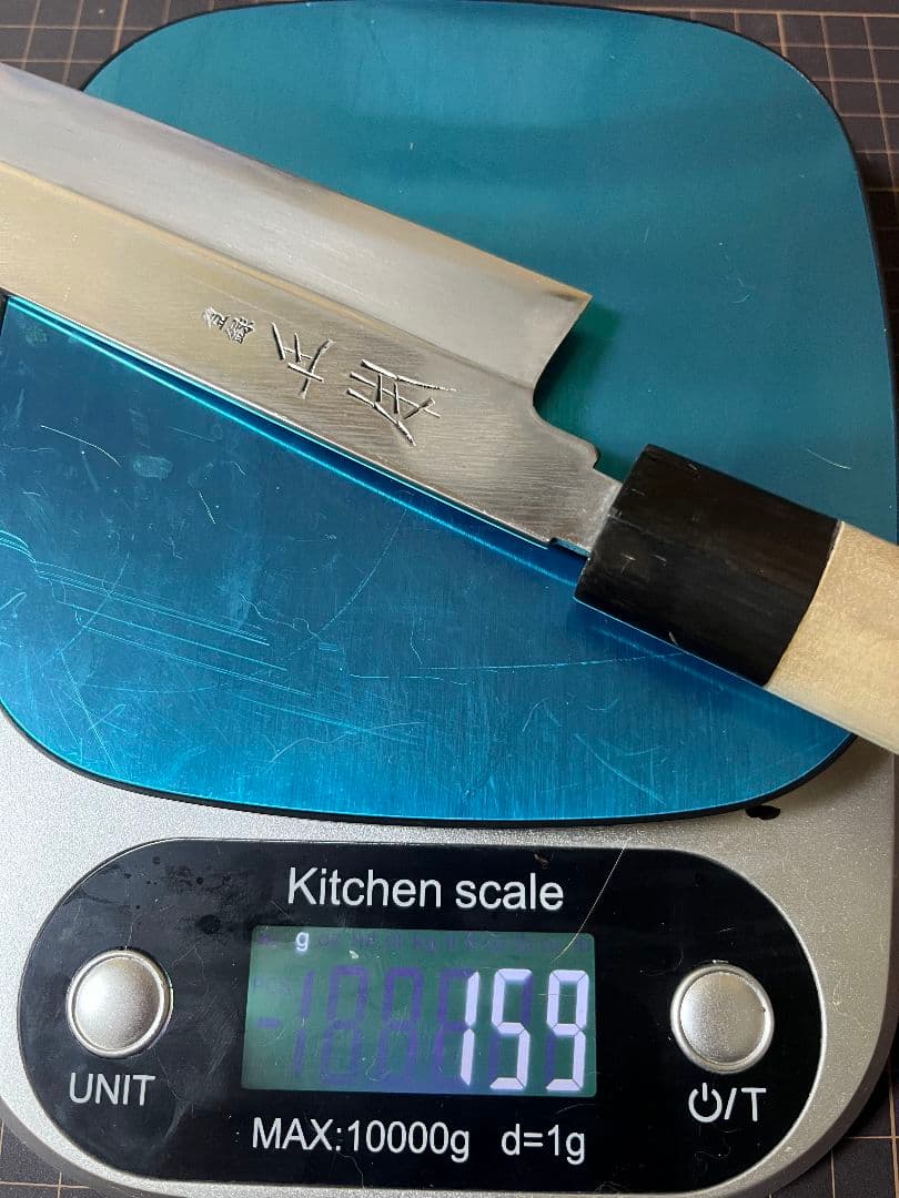 KK正本総本店 むきもの 薄刃包丁 水牛柄 白鋼ニ 刃渡り18cm 美品