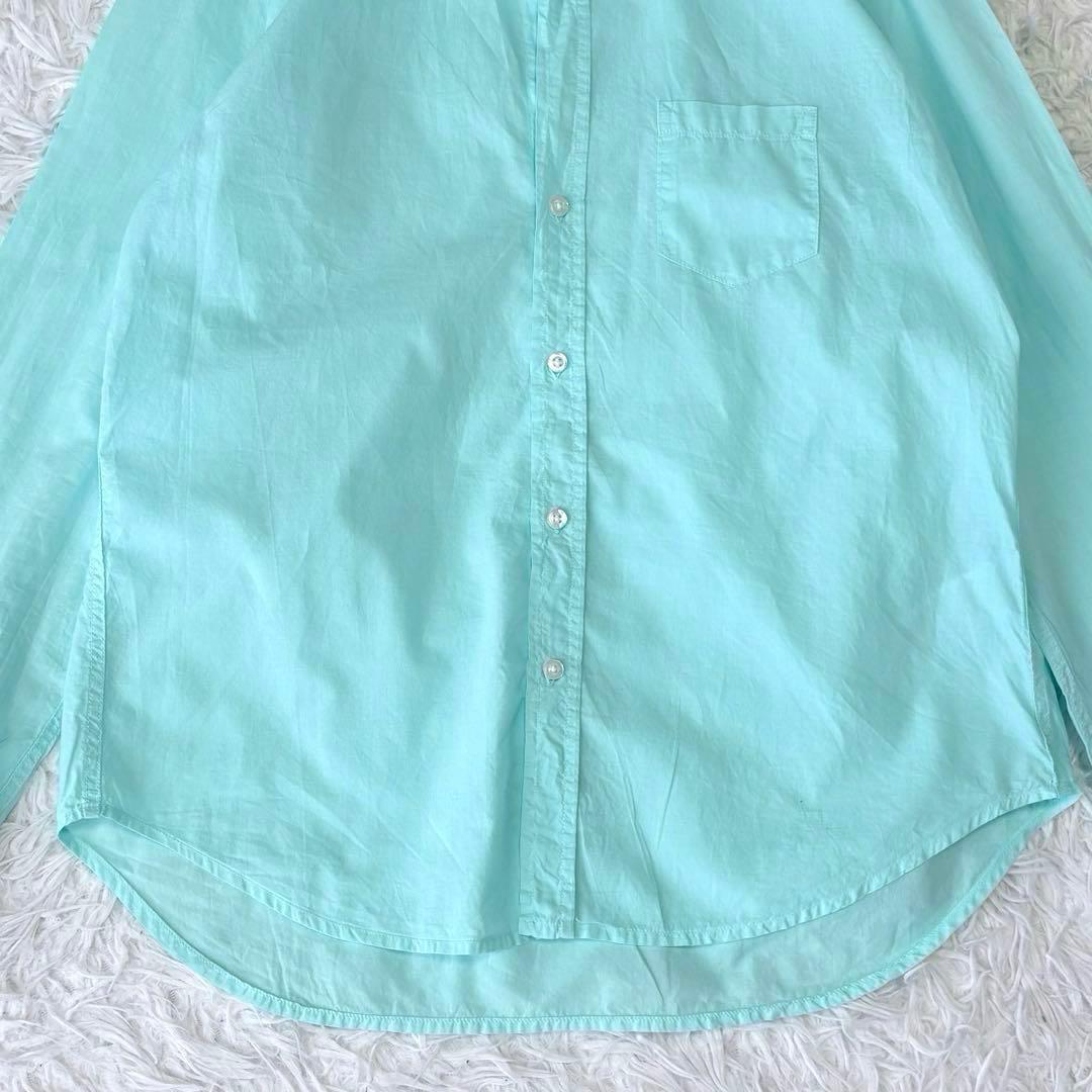 美品✨フランクアンドアイリーン EILEEN スキッパーシャツ コットン ブルー