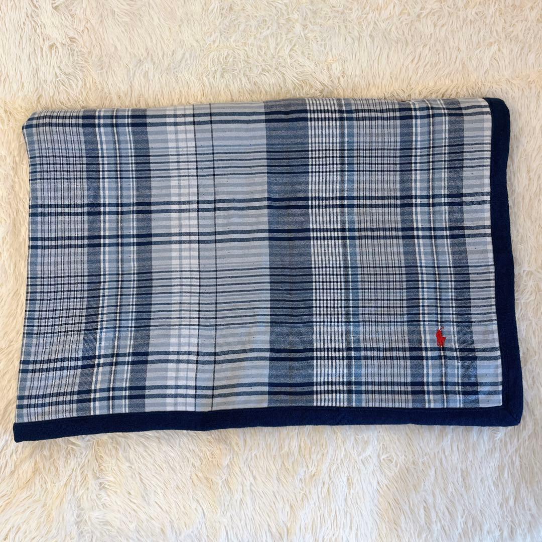 【新品タグ付き】POLO ラルフローレン ブランケットチェック柄片面ガーゼ生地
