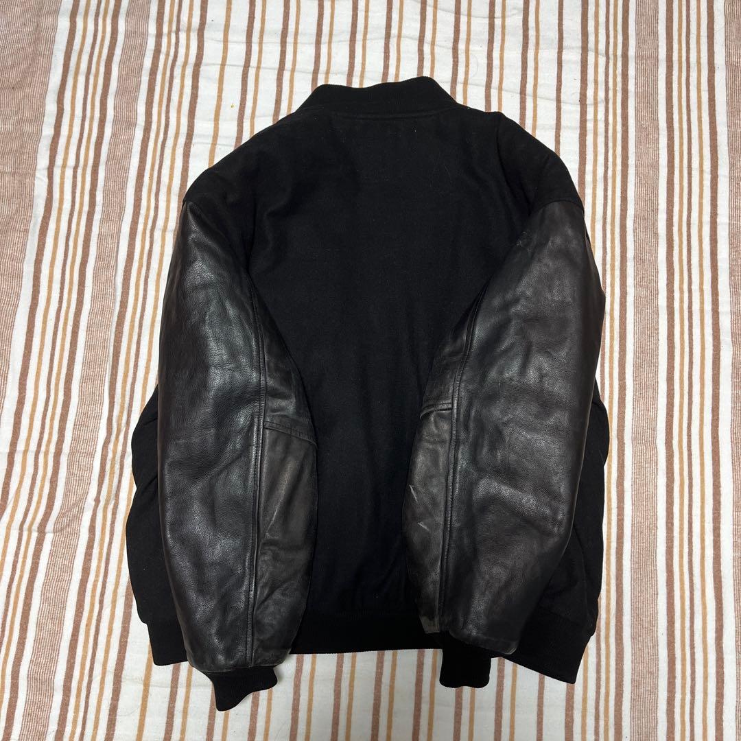 百*哉様 ブラックレザースタジャン　古着　ヴィンテージ