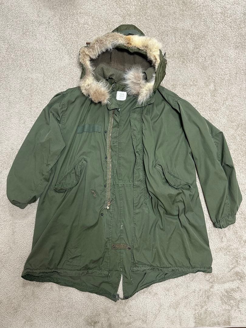 【米軍実物】M-65フィッシュテール　M-51フード付き　XL　70s