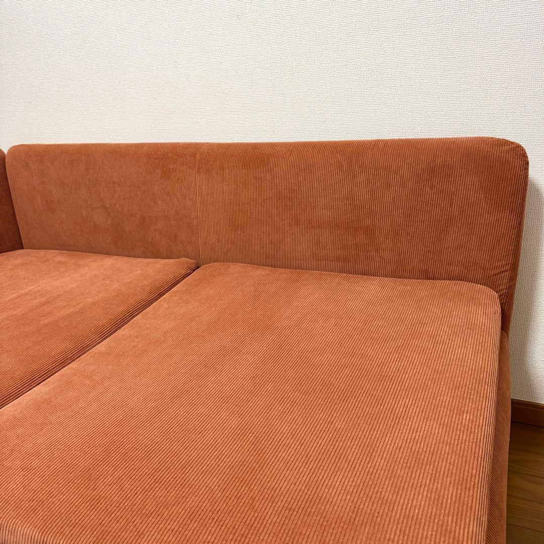 【使用半年未満!!!】IKEA ソーデルハムン 3人掛け ケーリンゲ 赤茶色