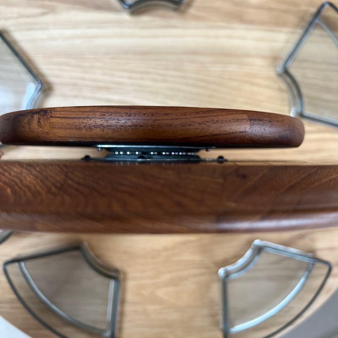 木製ガラス仕切り付きサービングプレート