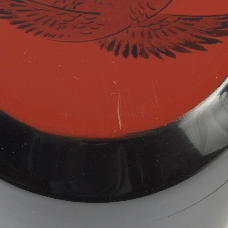 茶道具　輪島塗　岡本陽斎作　日の出棗　共箱　V　9831