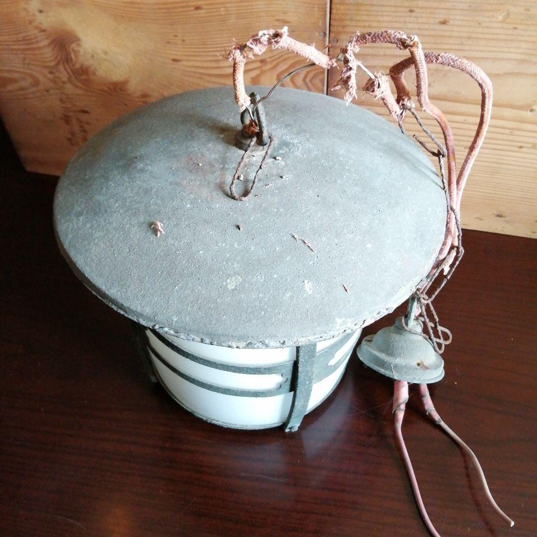 大正モダン　ガラス吊り照明　17cm　大正〜昭和初期