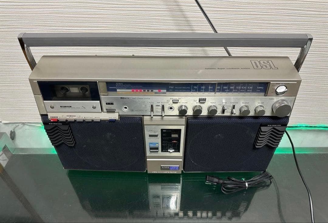 美品希少昭和レトロAIWA ラジカセ　CS-J77MKII ラジオアイワ