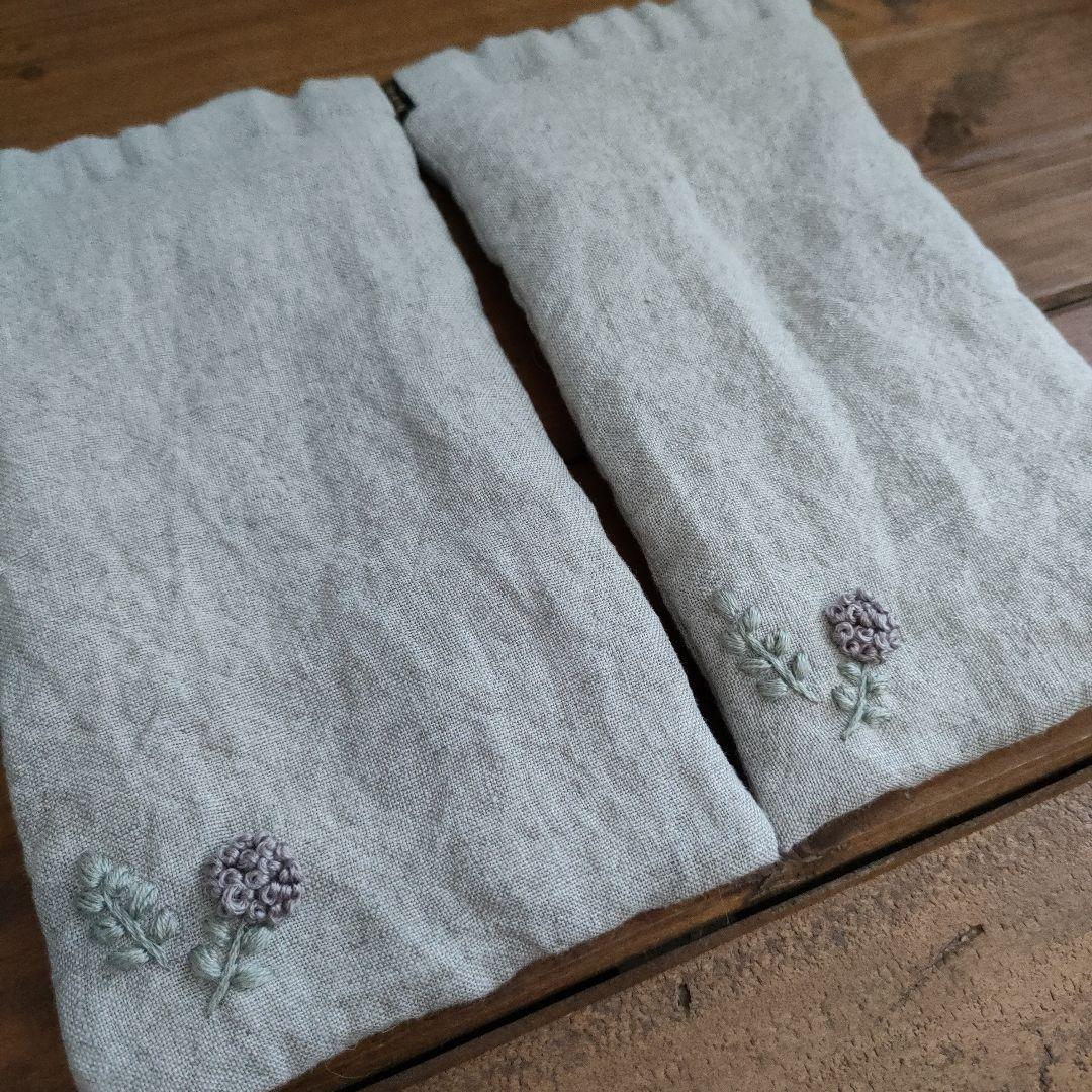 【キャサリン　リネン刺繍】マルチクロス　メガネケース