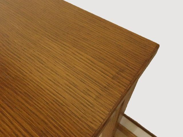 北海道手作り家具　ナラ（楢）材　デスク９００　 引出ＤＵＸ彫刻入　勇峰工芸（新）