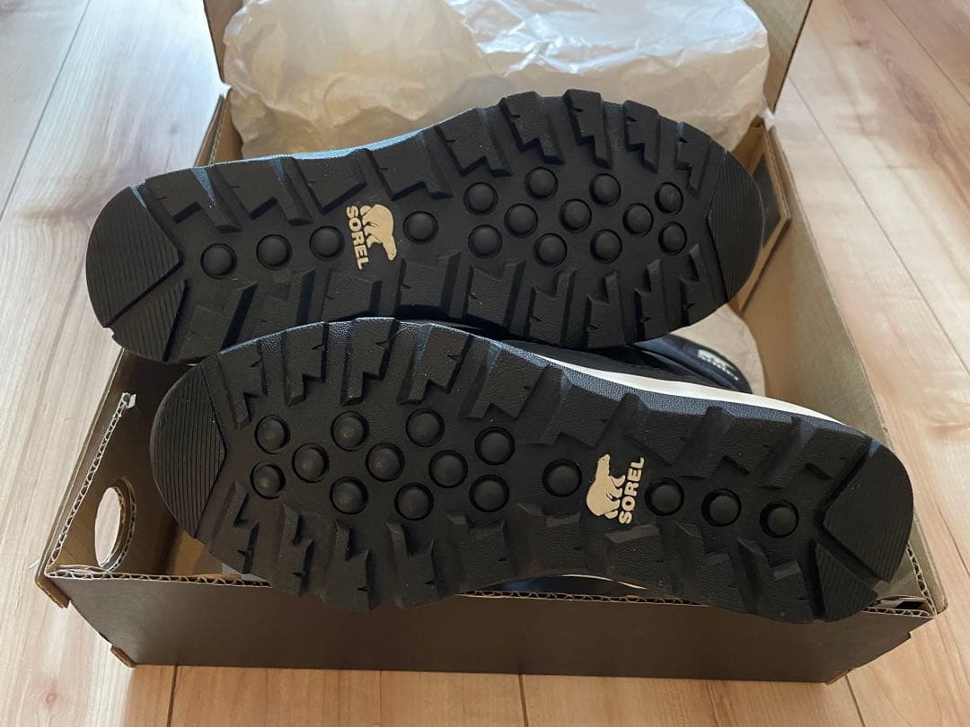 超美品⭐︎SOREL ブラック スノーブーツ　ウィットニーショートレース24cm