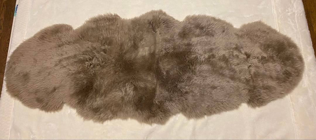 ニチロムートン　ムートンラグ　ニチロ　NICHIRO 羊毛　ブラウン