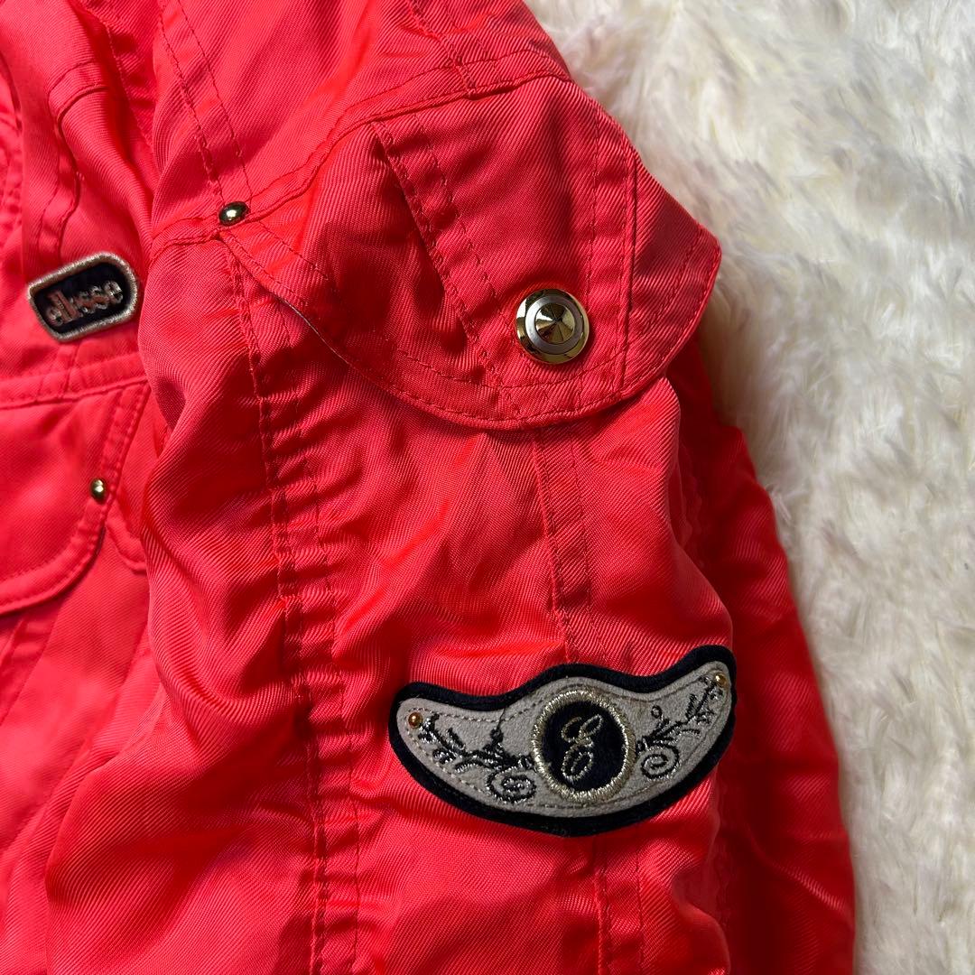 Ellesse スキーウェア スノボ 上下セット 金ボタンバックル オレンジ